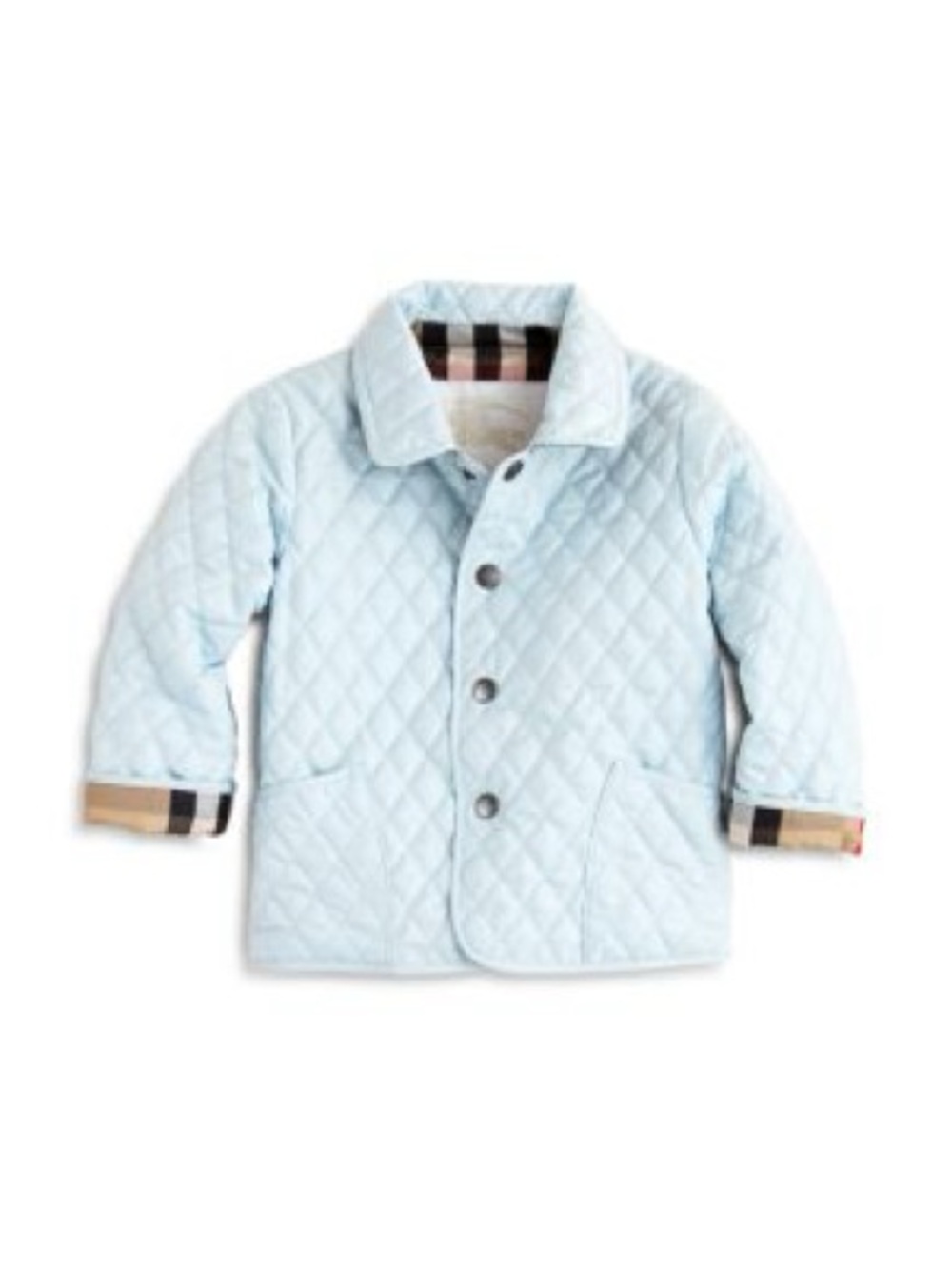 Burberry baby quilted jacket blue 12M